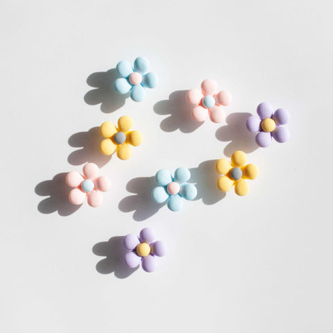 Pastel Flower Shoe Charm Set | Kawaii Aesthetic Girly Charms Set