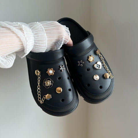 Gold Aesthetic Shoe Charm Set