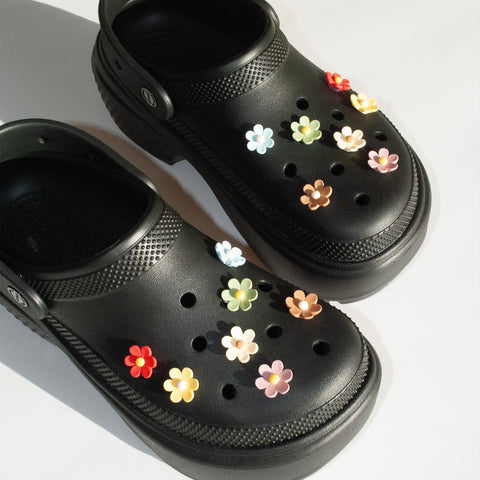 Flower Shoe Charms | Shoe Charms Set | Daisy Shoe Charms | Tiny Flower Charms | Shoe Flower Charms