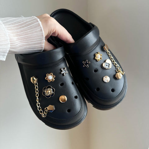 Gold Aesthetic Shoe Charm Set
