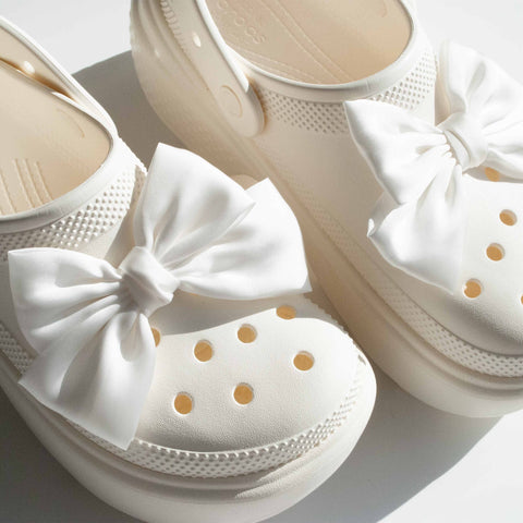 Satin Bow Charms in White