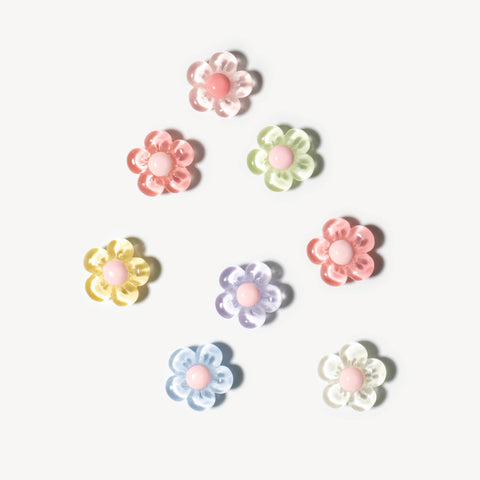 Large Mixed Pastel Jelly Flower Shoe Charm Set