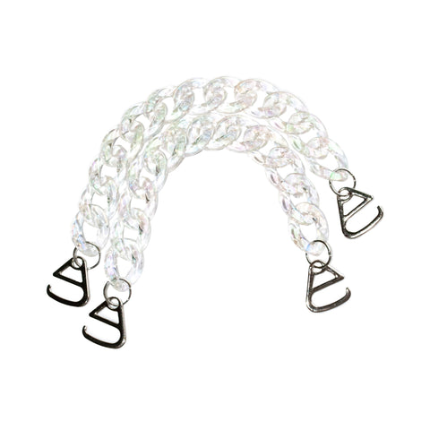 Jelly Aurora Holographic Effect Shoe Chains