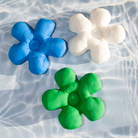 Pair of Plush Flower Shoe Charms in Green