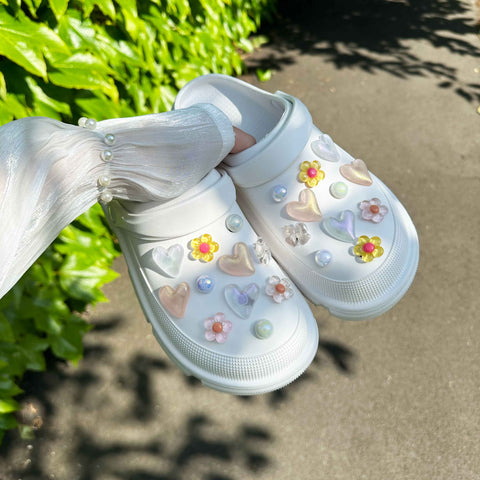 Jelly Shimmer Shoe Charm Set in Yellow