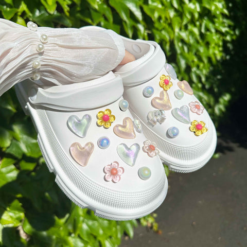 Jelly Shimmer Shoe Charm Set in Yellow
