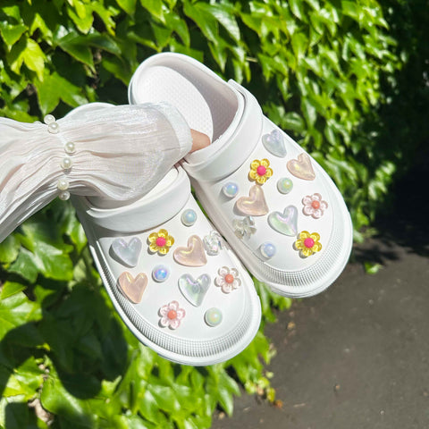 Jelly Shimmer Shoe Charm Set in Yellow