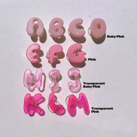 Customisable Bubble Letter Shoe Charms