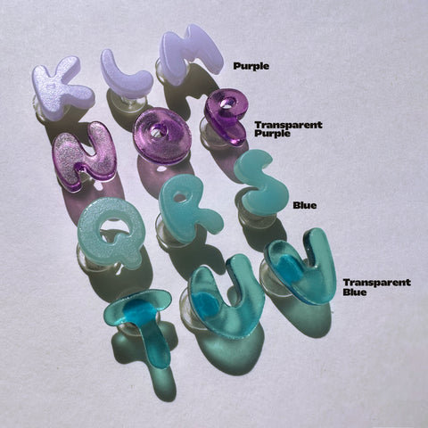 Customisable Bubble Letter Shoe Charms