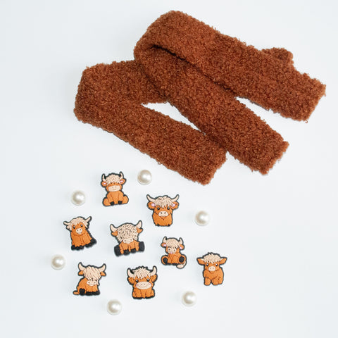 Highland Cow Shoe Charms | Scottish Cows Shoe Charm Set