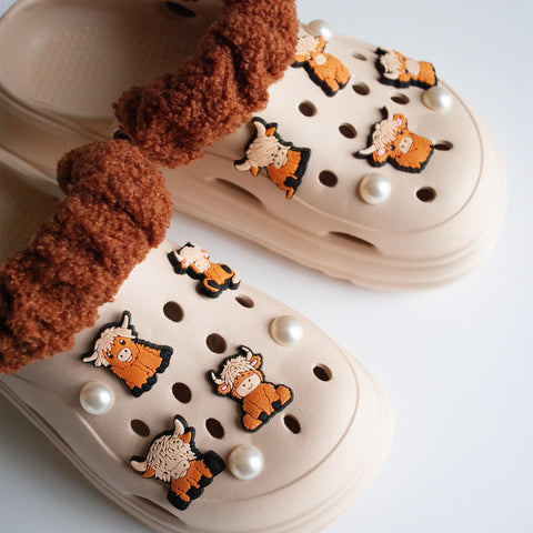 Highland Cow Shoe Charms | Scottish Cows Shoe Charm Set