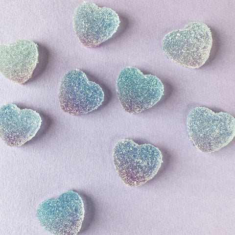 Gummy Sugar Heart Shoe Charms | Gummies Sweets Candy Hearts Charm for Shoes