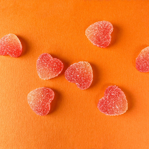 Gummy Sugar Heart Shoe Charms | Gummies Sweets Candy Hearts Charm for Shoes