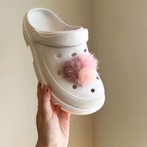 Furry PomPom Shoe Charms