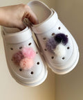 Furry PomPom Shoe Charms