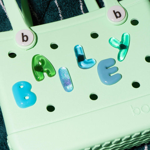 Customisable Bubble Letter Bogg Bag Charms