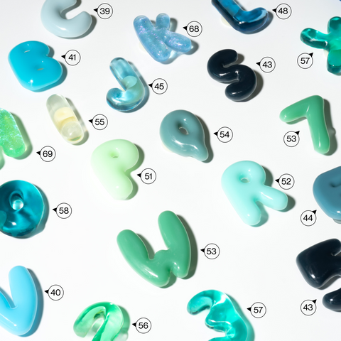 Customisable Bubble Letter Bogg Bag Charms