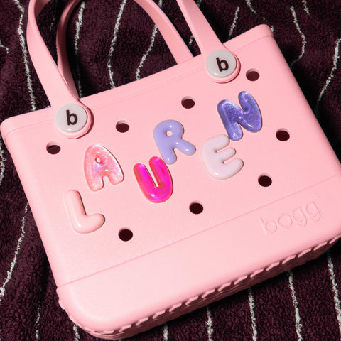 Customisable Bubble Letter Bogg Bag Charms