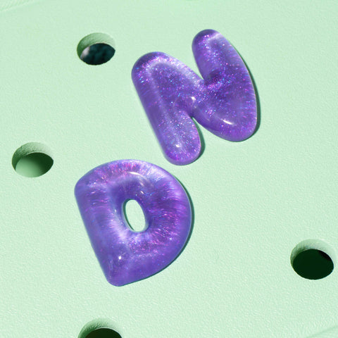 Customisable Bubble Letter Bogg Bag Charms