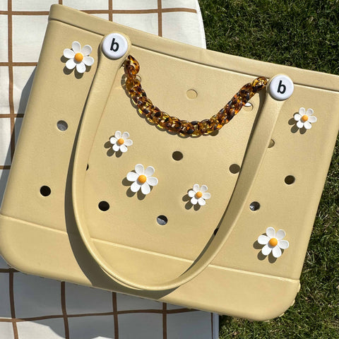 Flower Charms for Bogg Bag in White