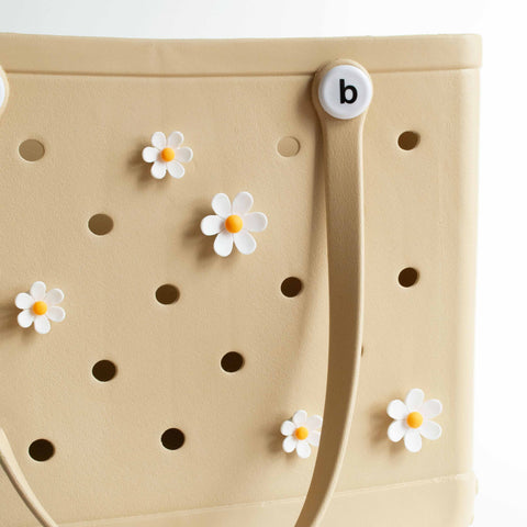 Flower Charms for Bogg Bag in White