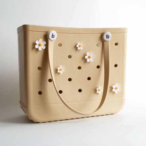 Flower Charms for Bogg Bag in White