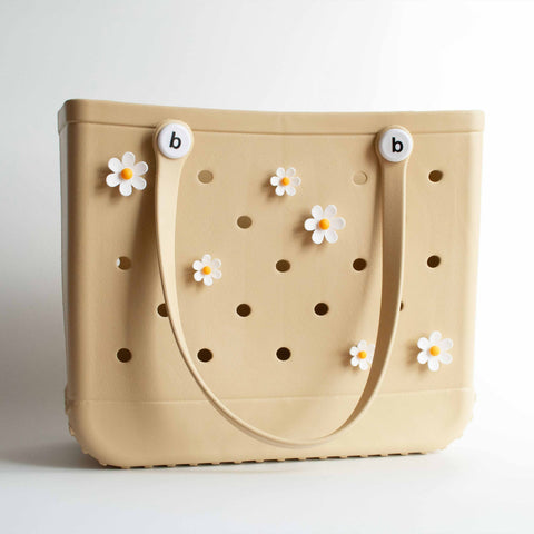 Flower Charms for Bogg Bag in White