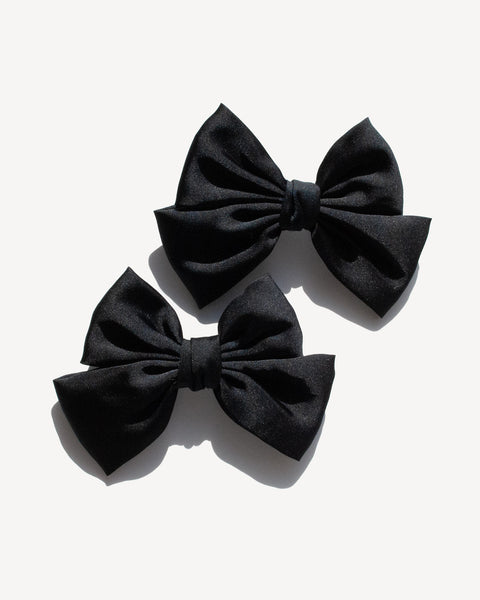 Satin Bow Charms in Black