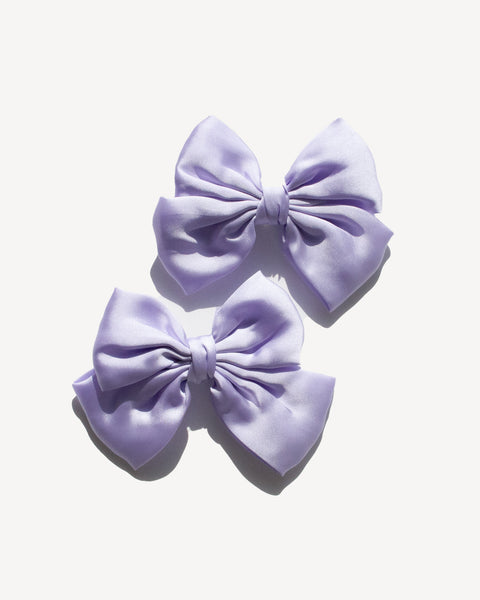 Satin Bow Charms in Purple