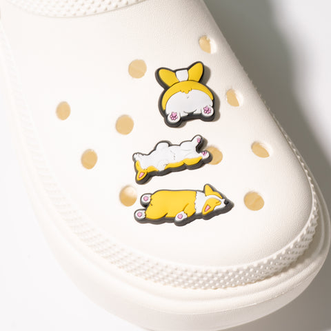 Fawn Corgi Shoe Charm Set of 3