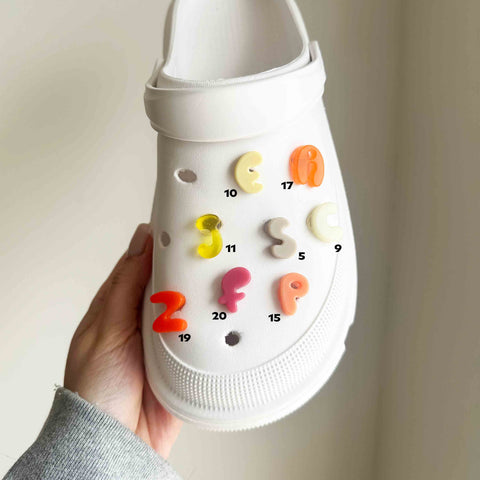 Customisable Bubble Letter Shoe Charms