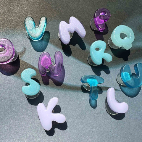 Customisable Bubble Letter Shoe Charms