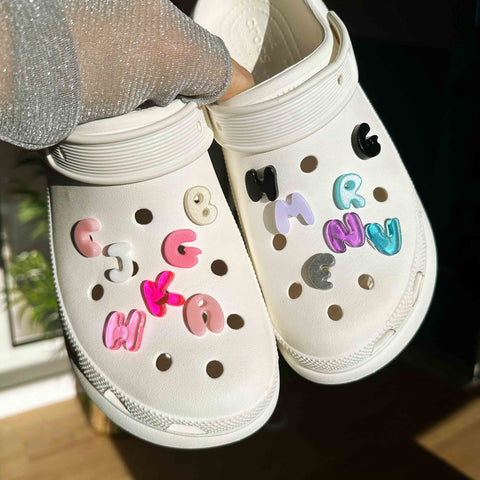 Customisable Bubble Letter Shoe Charms