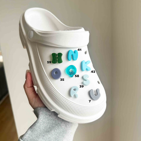 Customisable Bubble Letter Shoe Charms