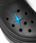 Four-Point Star Metal Shoe Charm in Blue