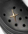 Four-Point Star Metal Shoe Charm in Gold
