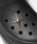 Four-Point Star Metal Shoe Charm in Silver