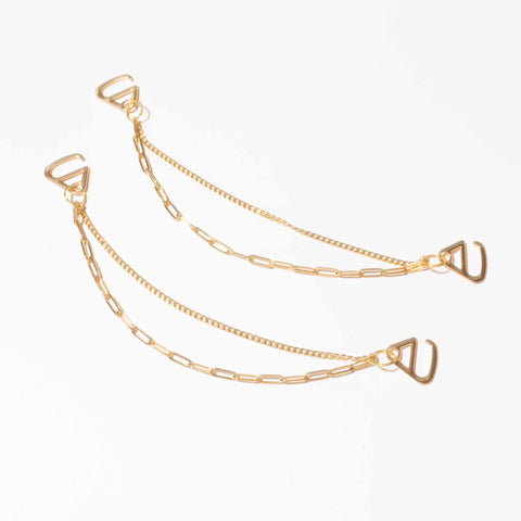 Customisable Letters on Double Strand Shoe Chains in Gold – Bling Font