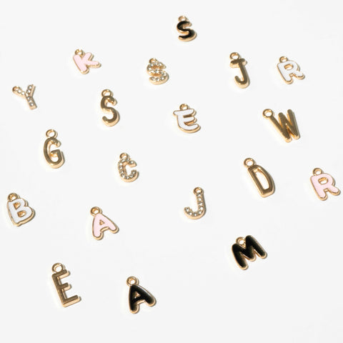 Customisable Letters on Double Strand Shoe Chains in Gold – Bling Font