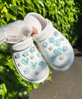 Jelly Shimmer Shoe Charm Set in Blue