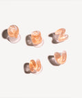Mini Glitter Jelly Bubble Letter Shoe Charms in Orange Jelly Glitter