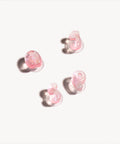 Mini Glitter Jelly Bubble Letter Shoe Charms in Pink Jelly Glitter
