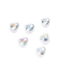 Mini Jelly Aurora Holographic Effect Shoe Charms - Hearts