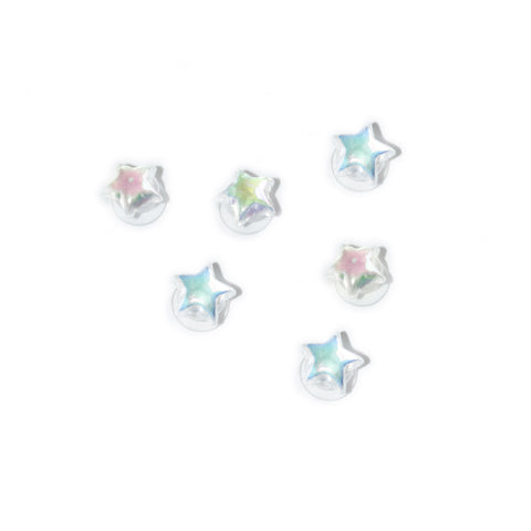Mini Jelly Aurora Holographic Effect Shoe Charms - Stars