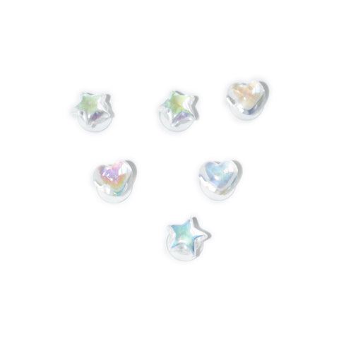 Mini Jelly Aurora Holographic Effect Shoe Charms - Mixed