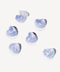 Mini Glitter Heart Shoe Charms in Purple