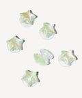 Mini Glitter Star Shoe Charms in Green