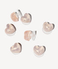 Mini Glitter Heart Shoe Charms in Orange