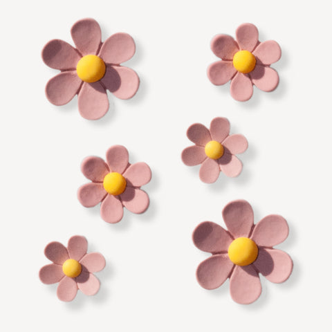Dusk Pink Multi Size Flowers Shoe Charms Set