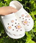 Baby Pink Multi Size Flowers Shoe Charms Set